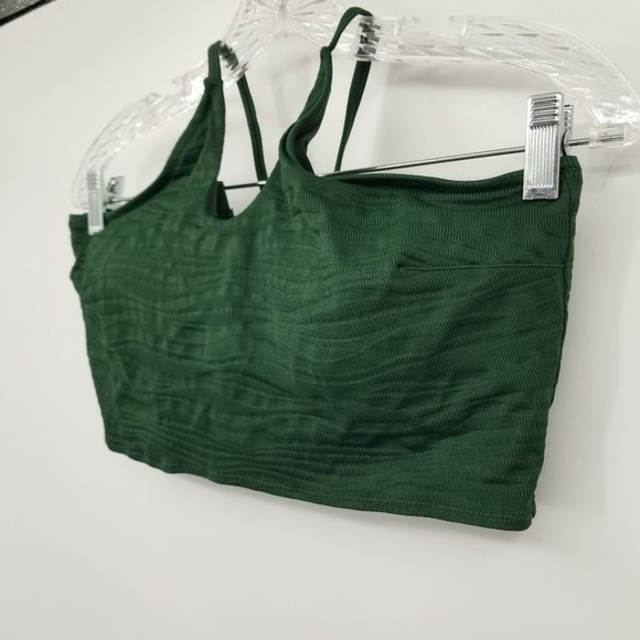 Aerie Green Women's Halter Neck Bandeau Top Size XL - Picture 2 of 8